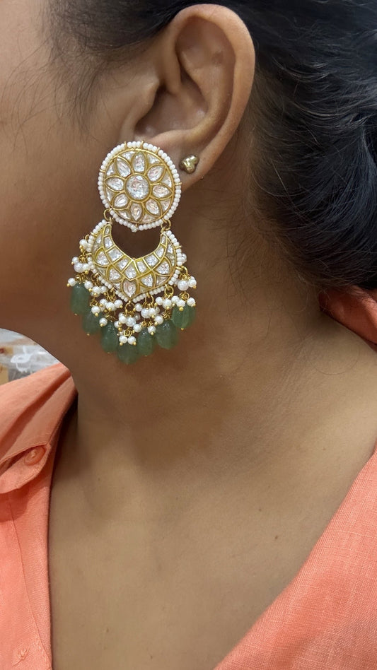 Small Kundan Chandbali (1-1292)(Preorder)