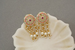 Meena work  earring  (1-3660)