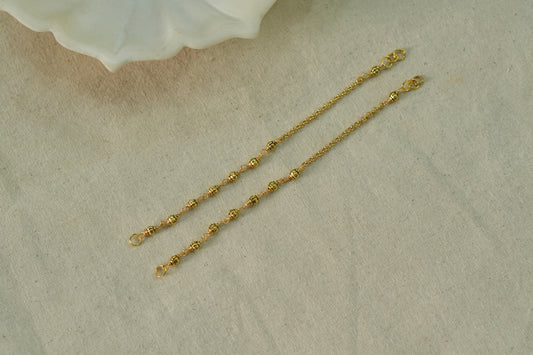 Golden Beads Earchain(9-366)(N)