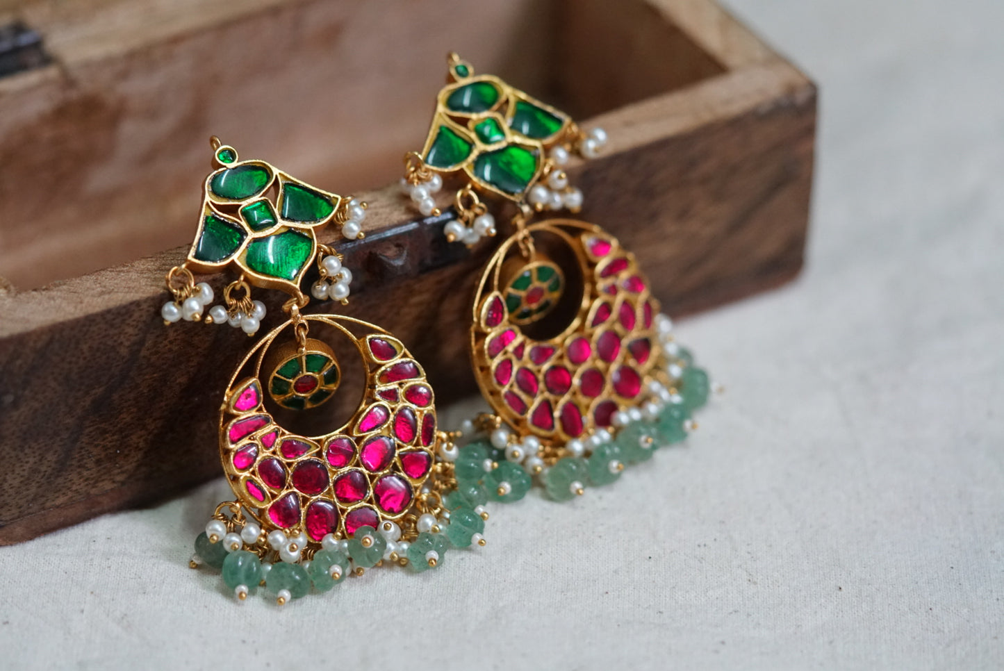 Kundan earring (1-2975)(A)(DISCOUNTED) - JEWELSTYLE