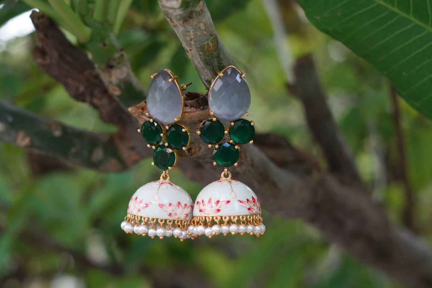 Meena work jhumki (1-3632)