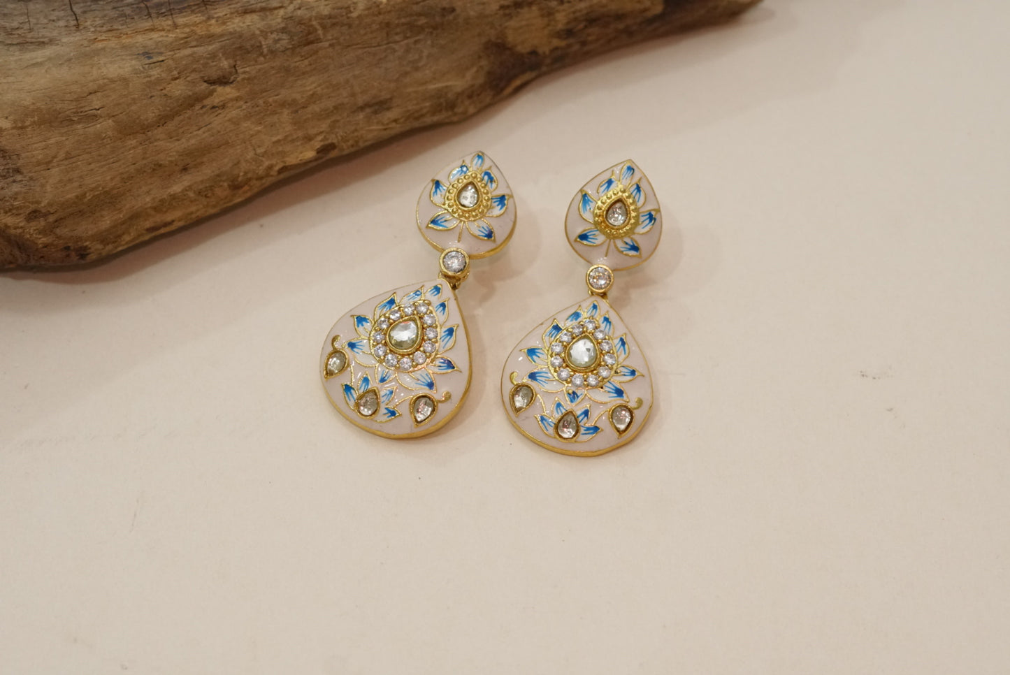 Meena work  earring  (1-3656)