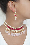 Kundan Beads necklace set (4-6694)(N)