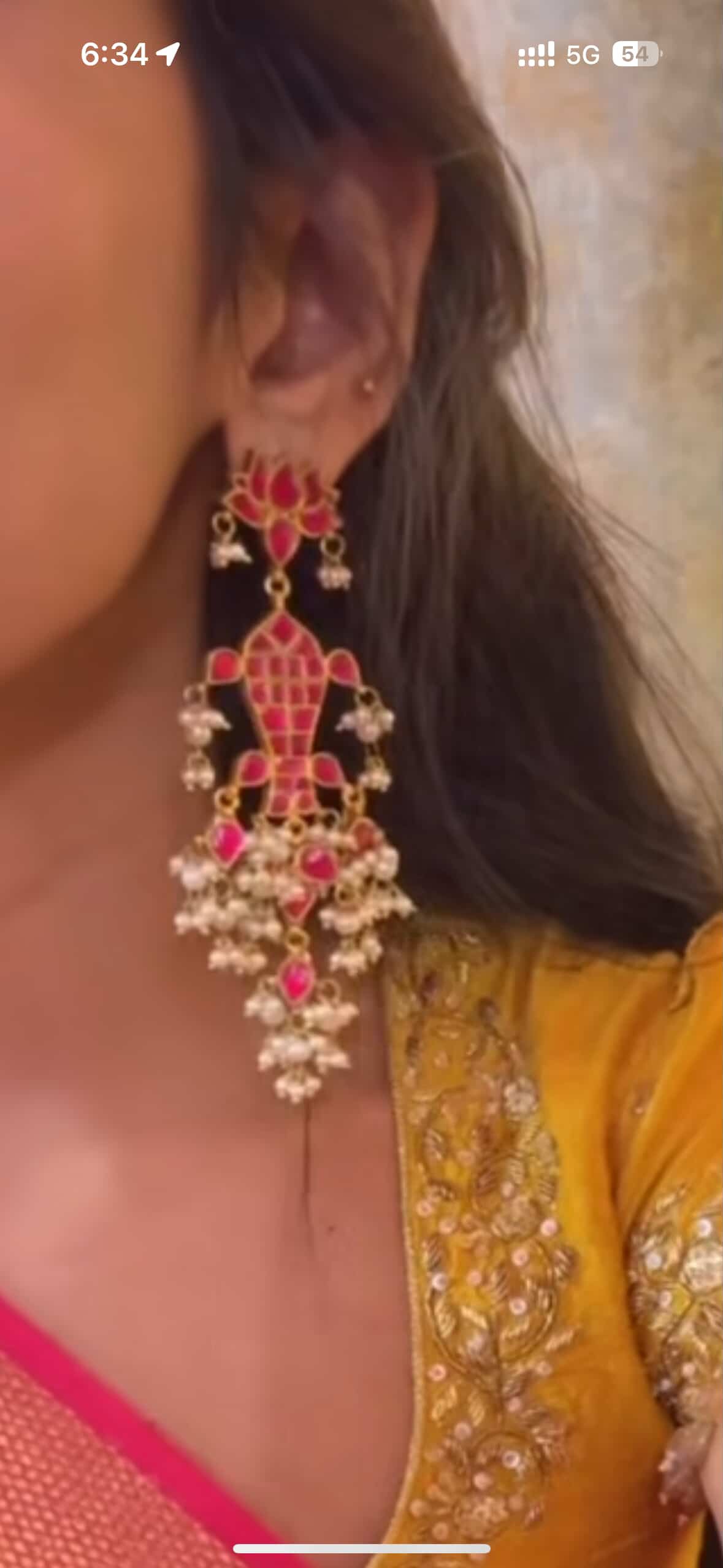 Kundan fish Earring (1-3486)(R)(PREORDER) - JEWELSTYLE