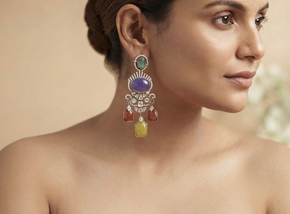 Polki Earrings (1-5496)(B)