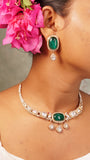 Green Polki Choker set (4-7995)(B)