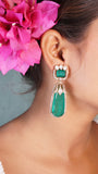 Green stone Polki Earring (1-4234)(B)