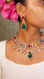 Polki necklace set (4-8042)(B)ALREADY DISCOUNTED)
