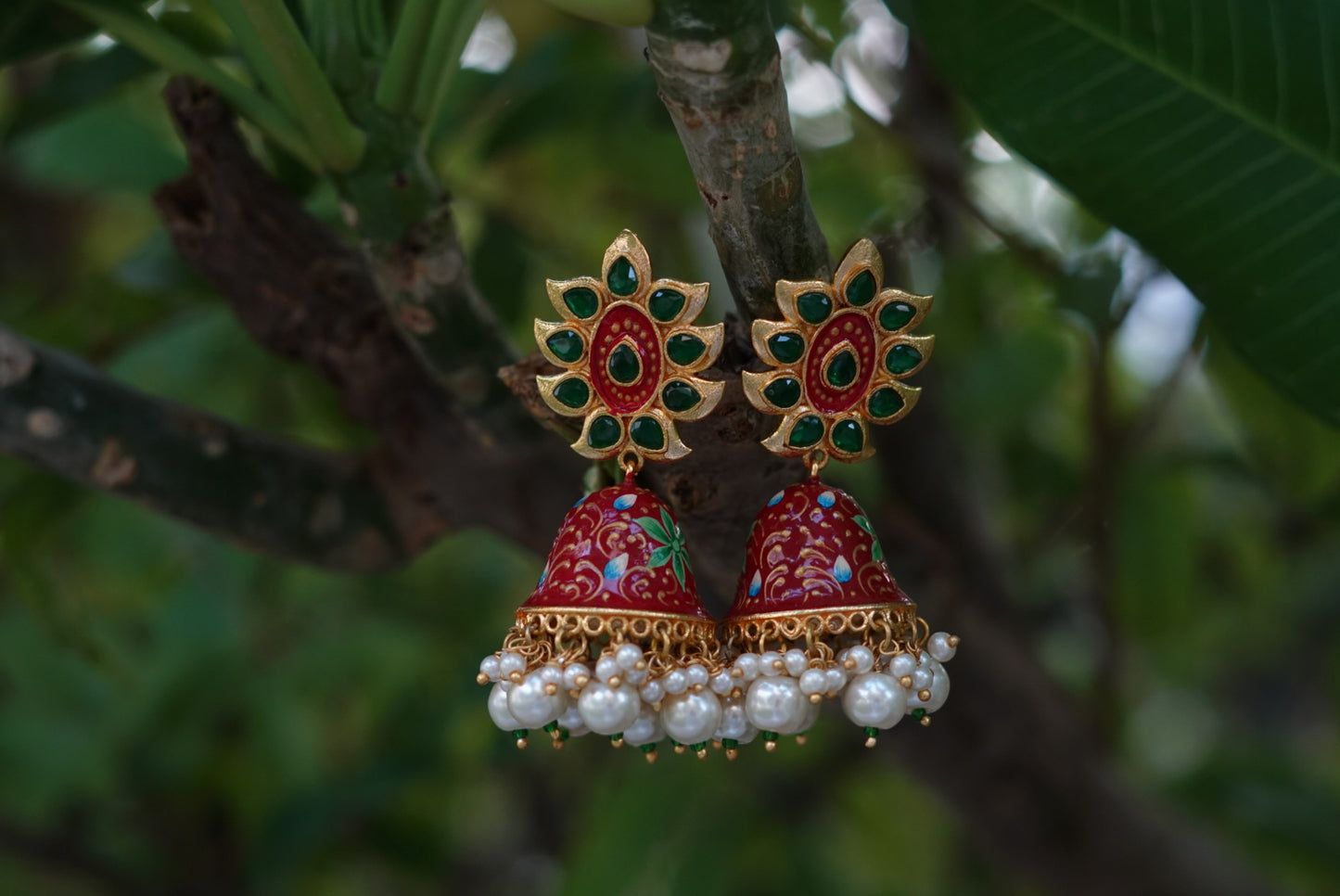 Meena work jhumki (1-3640)