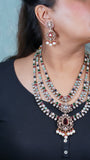 Multi Stone Polki Necklace set (4-7943)(B)(offer piece)