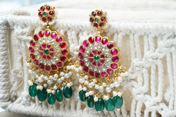 Kundan earring (1-3705)(A)(AL READY DISCOUNTED)