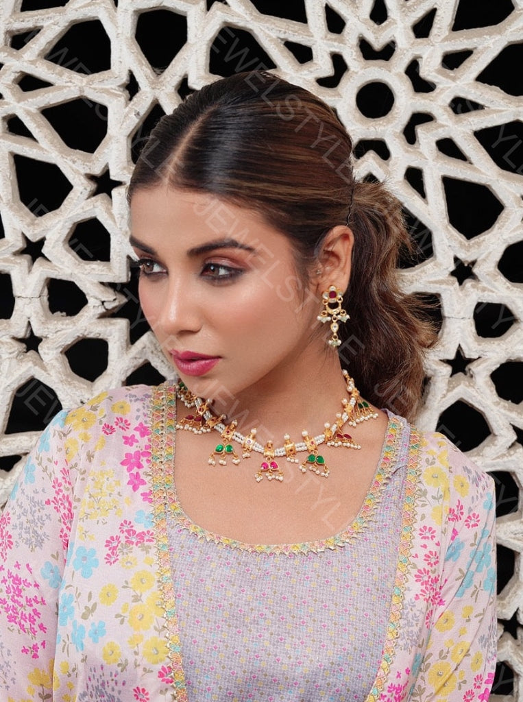 Kundan Necklace (4-6578)(R)(preorder) - JEWELSTYLE