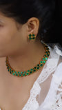 Kundan necklace set (4-5952)(R)(PREORDER)