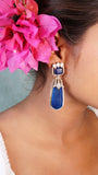 Blue stone Polki Earring (1-4233)(B)