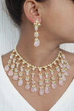 Kundan Beads necklace set (4-6698)(N)