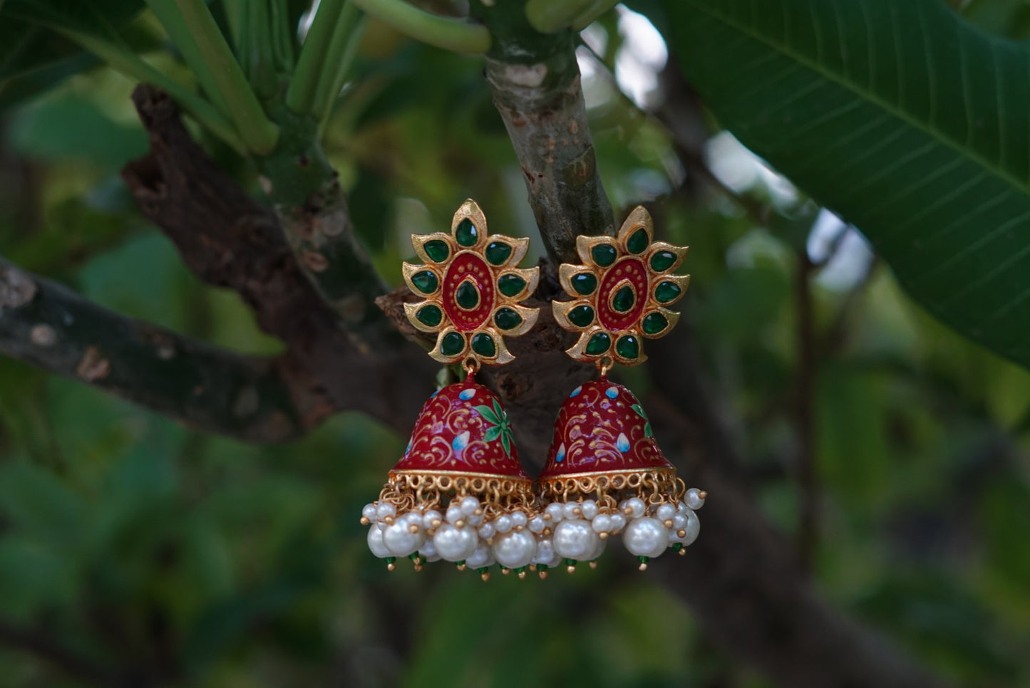 Meena work jhumki (1-3640)