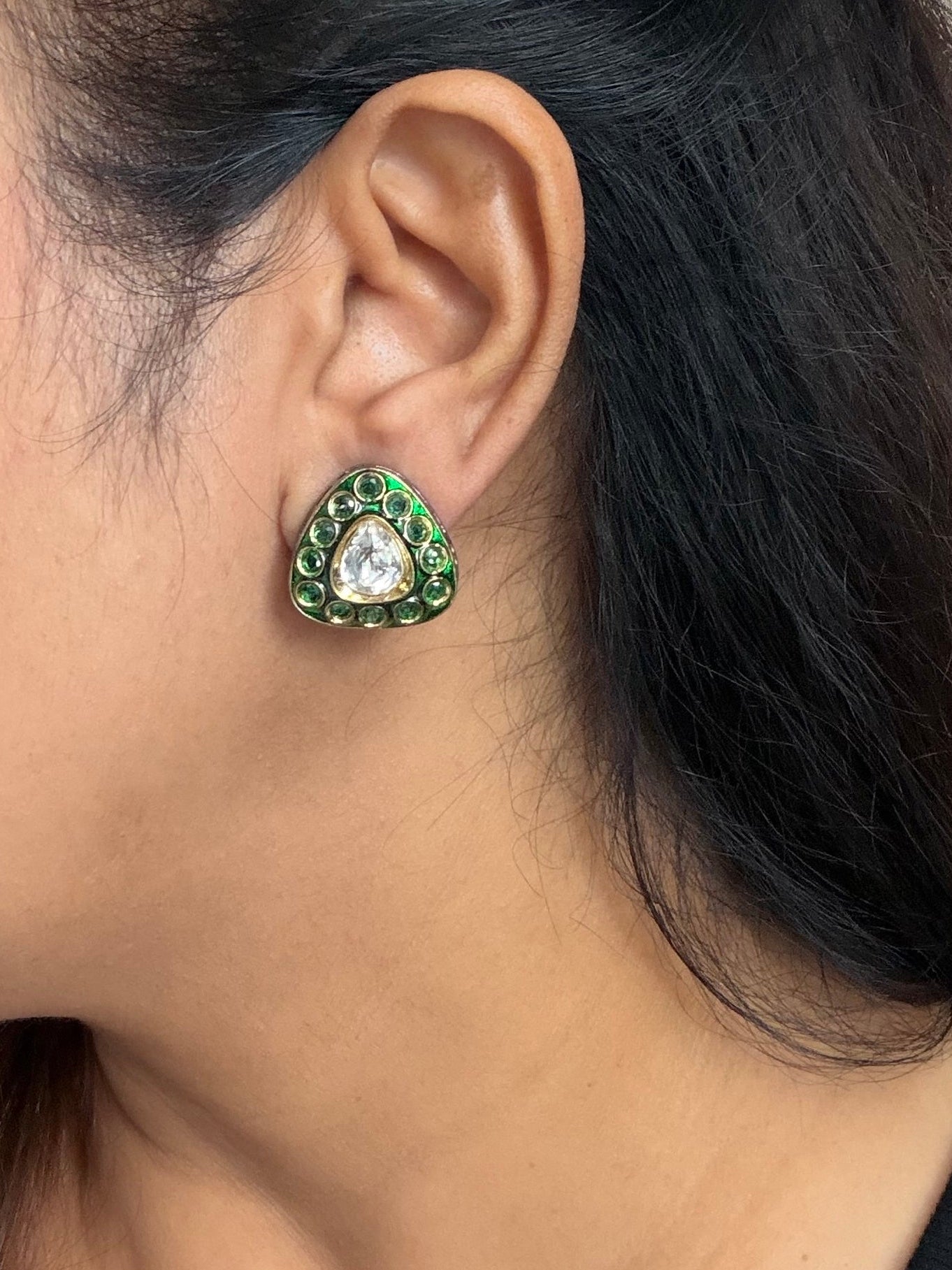 Polki Studs (1-5501)(B)