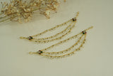 Kundan Beads Earchain(9-412)(A)