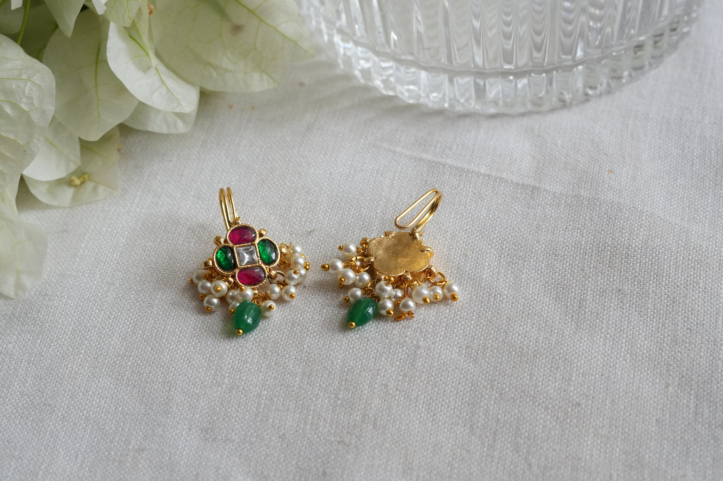 Kundan Bugadi earrings(1-5437)(EX)
