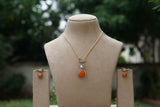 Coral Pendant Set (4-9423)(AK)