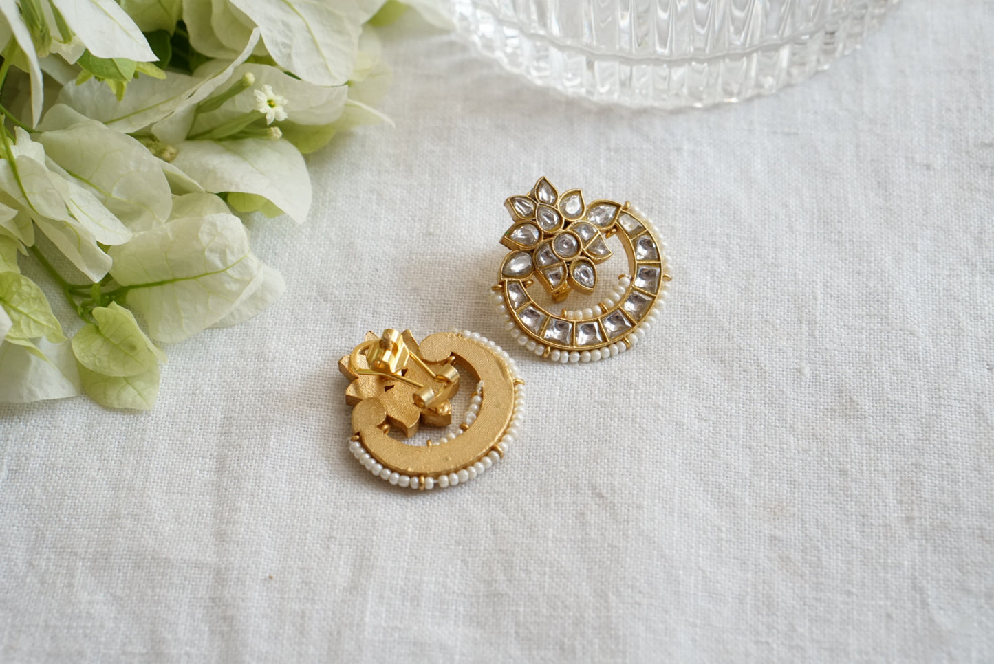 Kundan studs earring (1-3988)(K)(PREORDER)