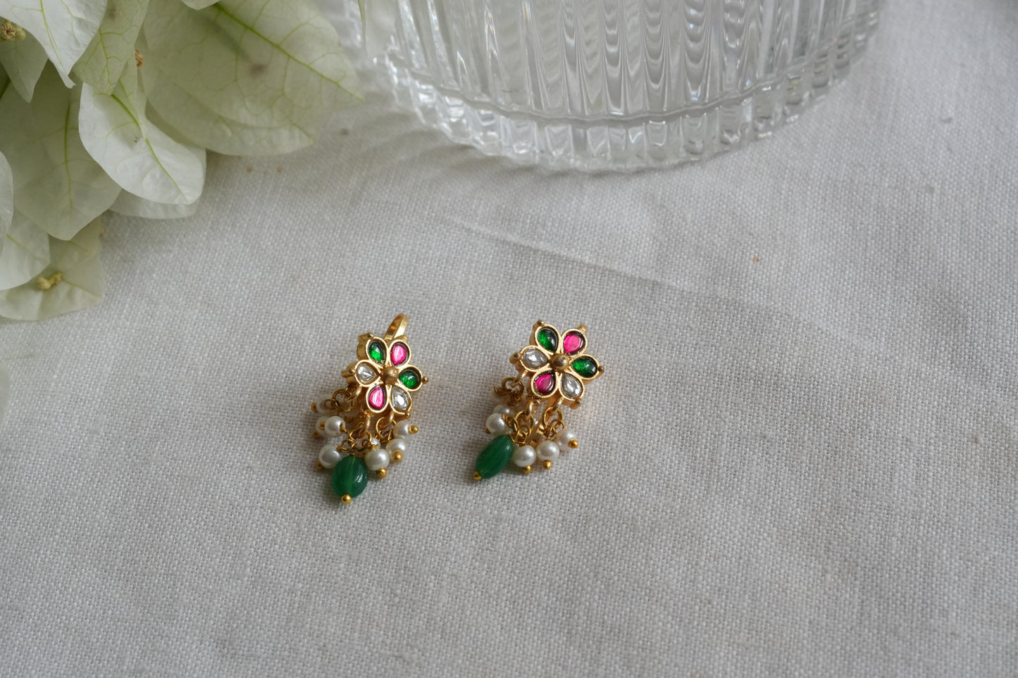 Kundan Bugadi earrings(1-5440)(EX)