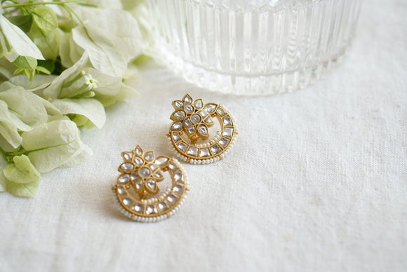 Kundan studs earring (1-3988)(K)