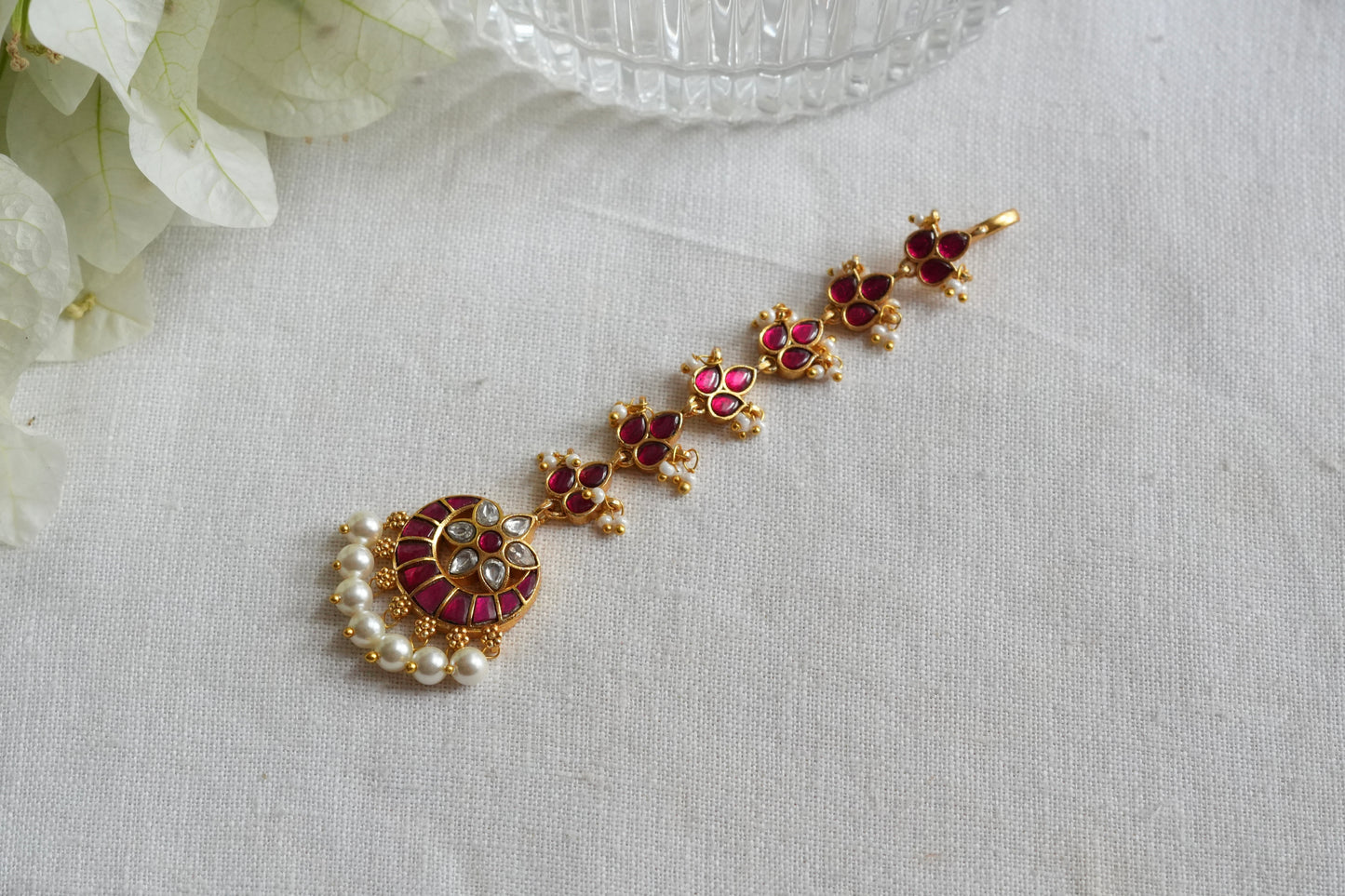Small kundan Maangtikka (5-1795)(EX)
