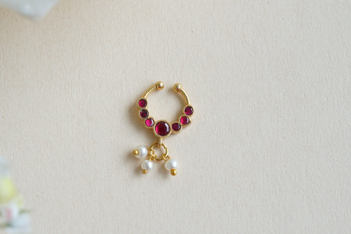 kundan Septum nosering(2-199)(Ak) - JEWELSTYLE