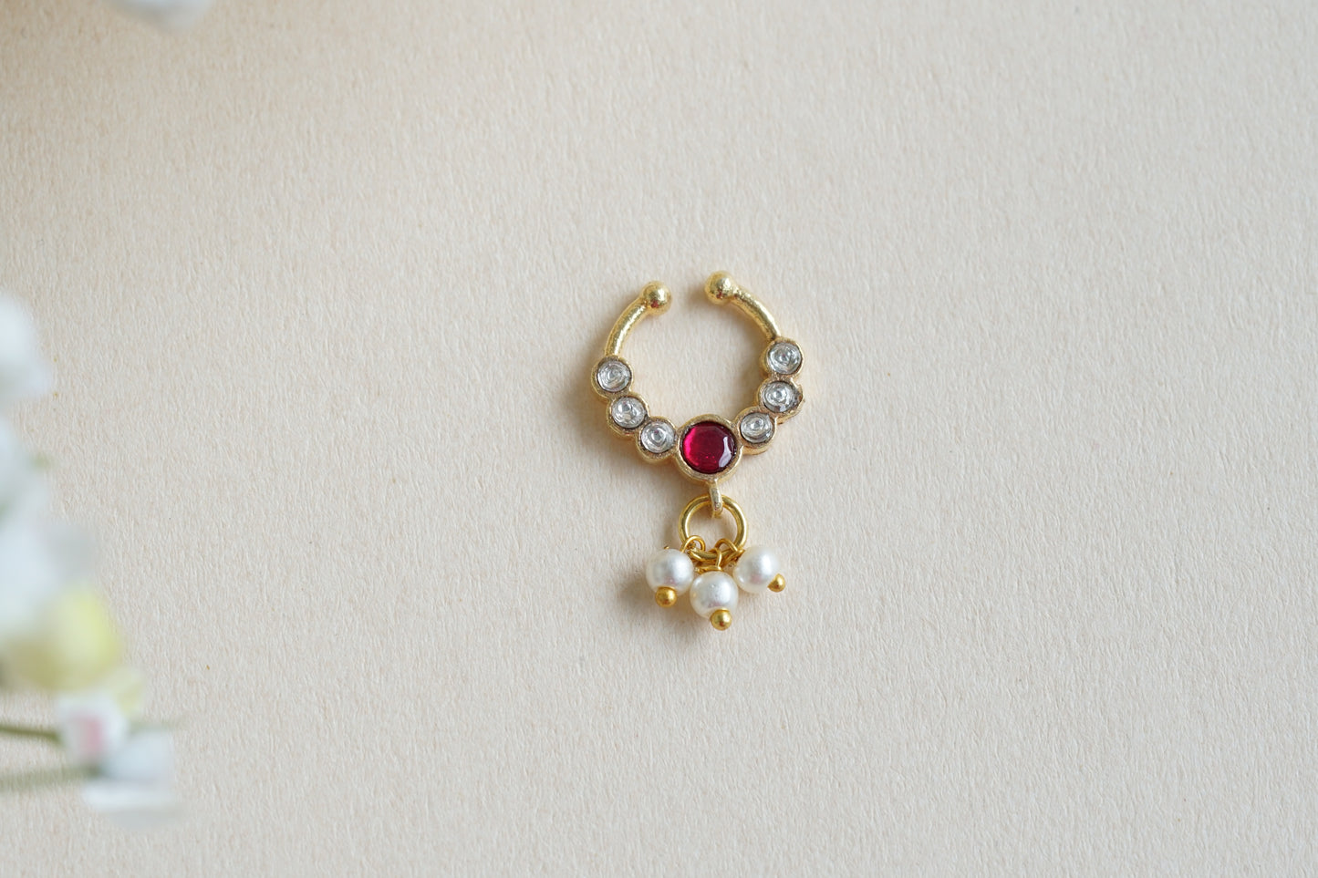 kundan Septum nosering(2-199)(Ak) - JEWELSTYLE