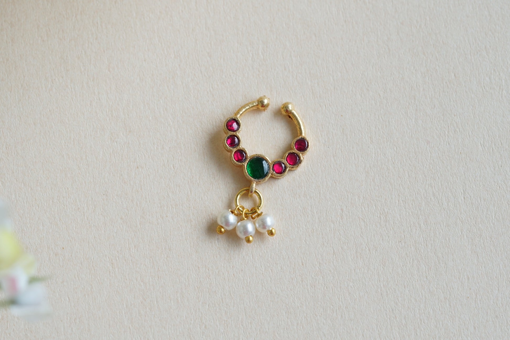 kundan Septum nosering(2-199)(Ak) - JEWELSTYLE