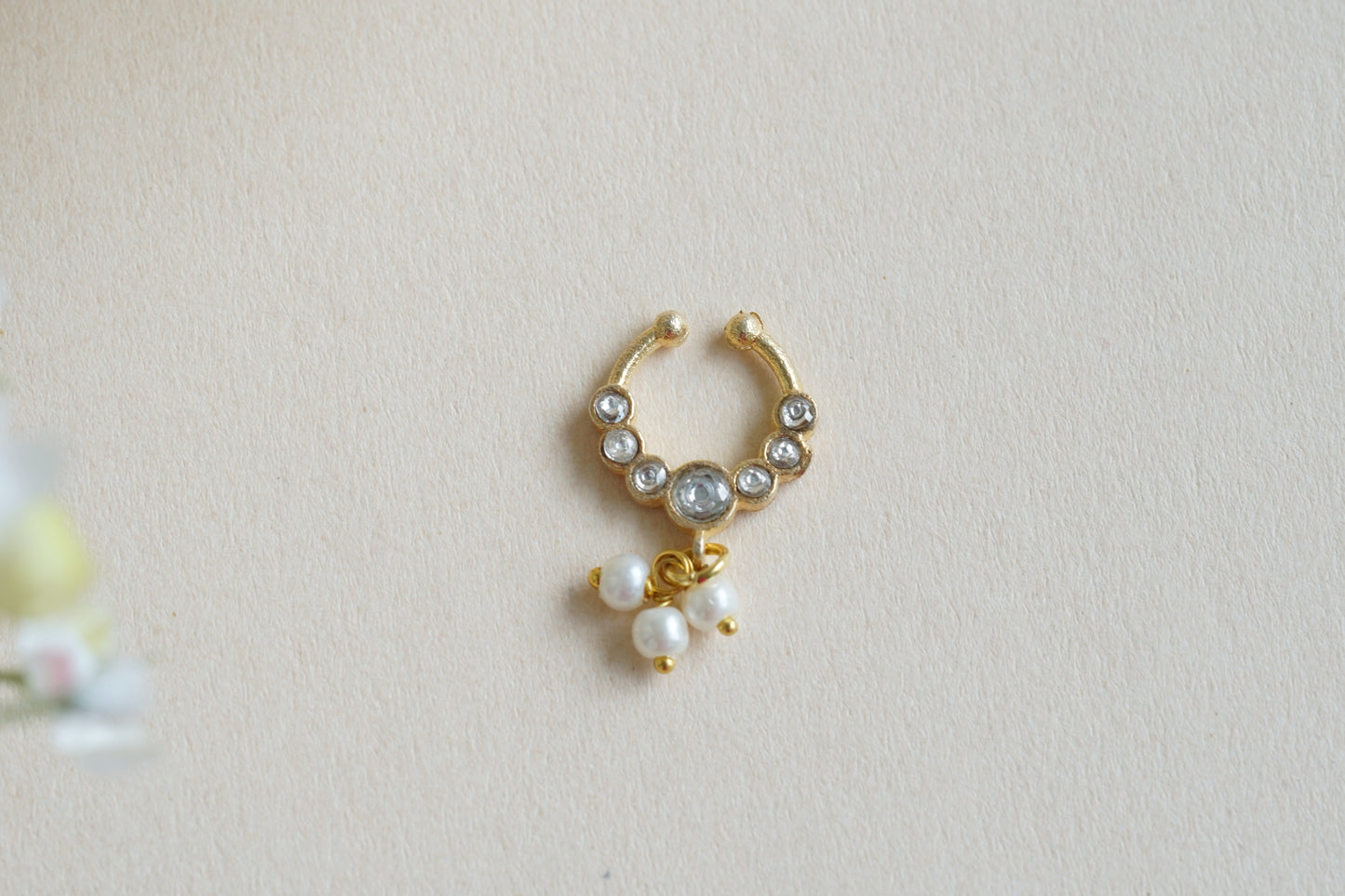 kundan Septum nosering(2-199)(Ak) - JEWELSTYLE