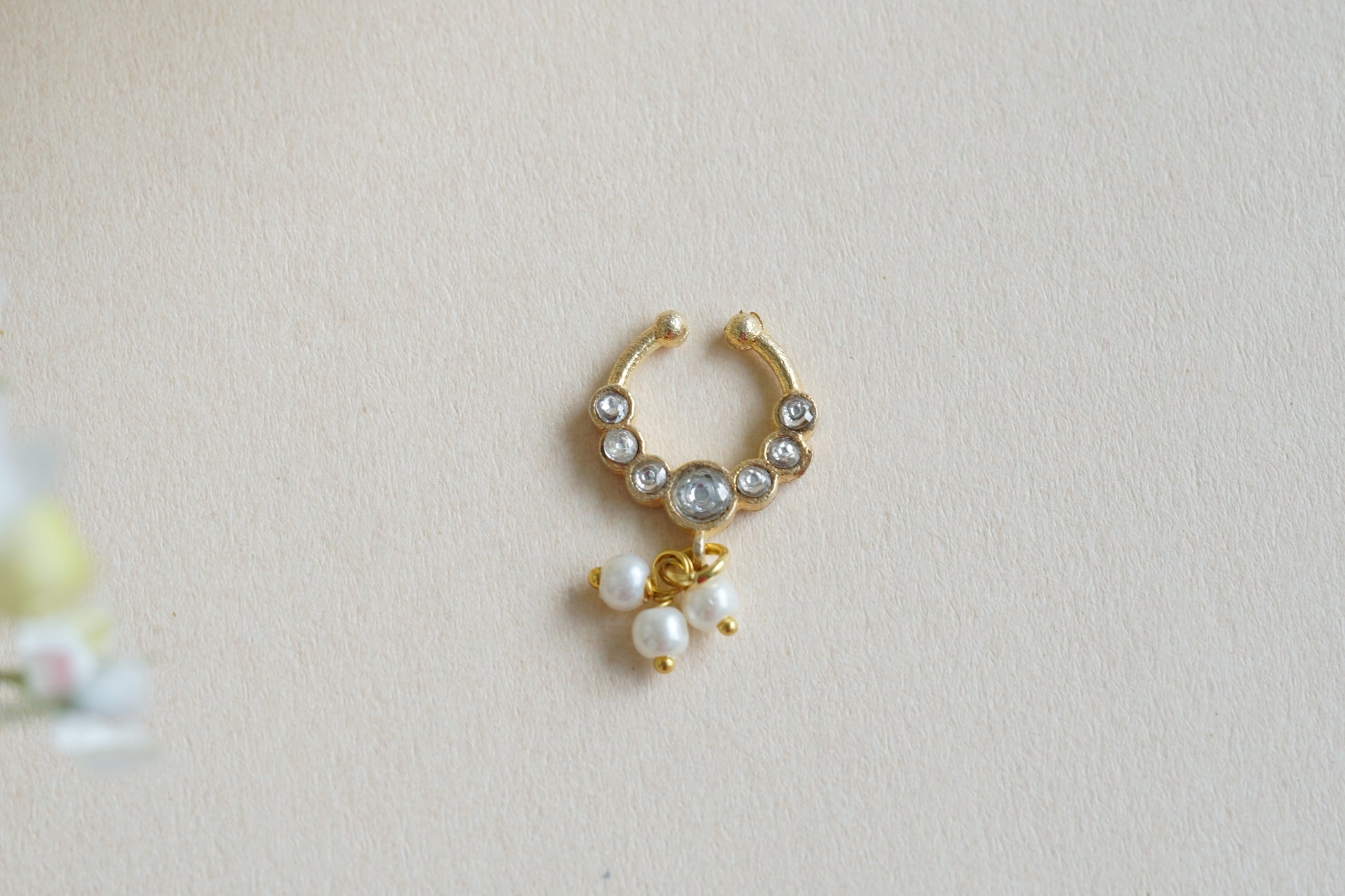 kundan Septum nosering(2-199)(Ak) - JEWELSTYLE