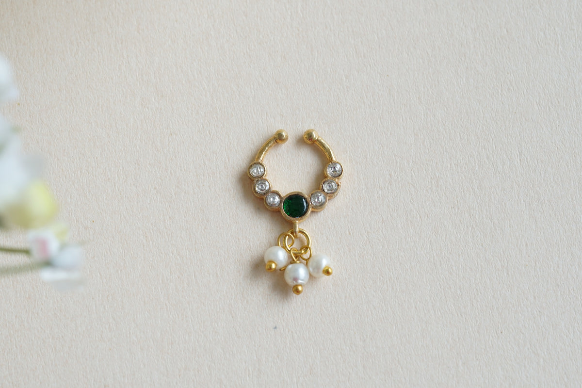 kundan Septum nosering(2-199)(Ak) - JEWELSTYLE