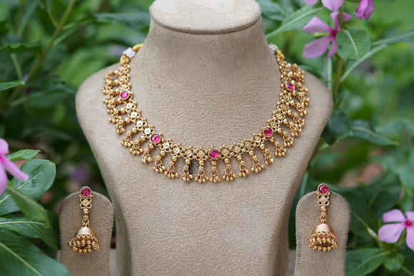 Antique Necklace set (4-8341)(Ak)