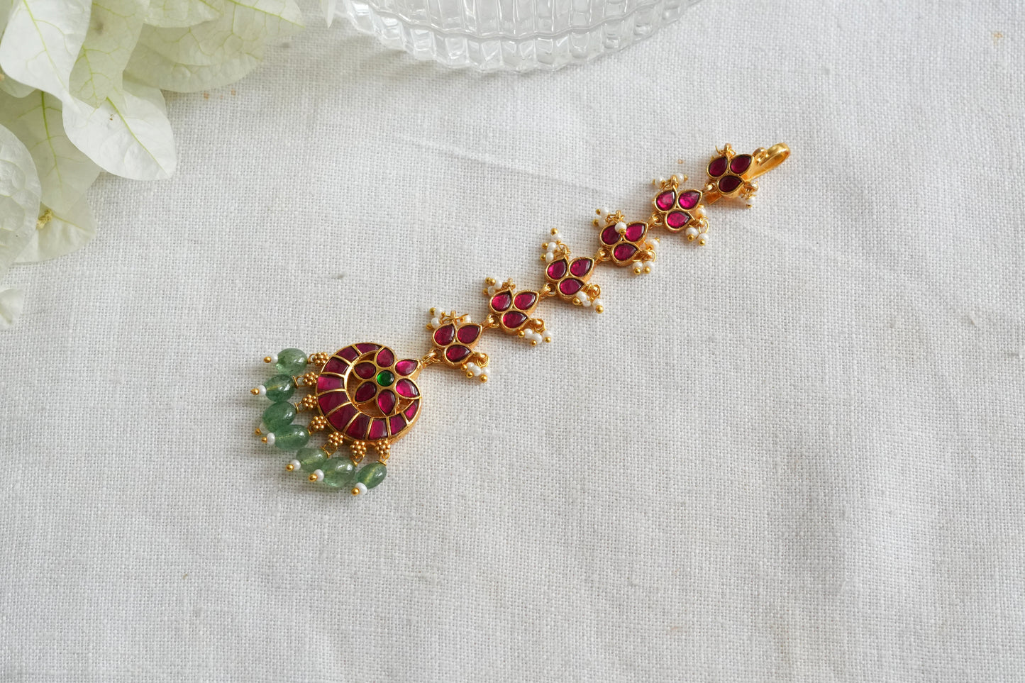 Small kundan Maangtikka (5-1794)(EX)