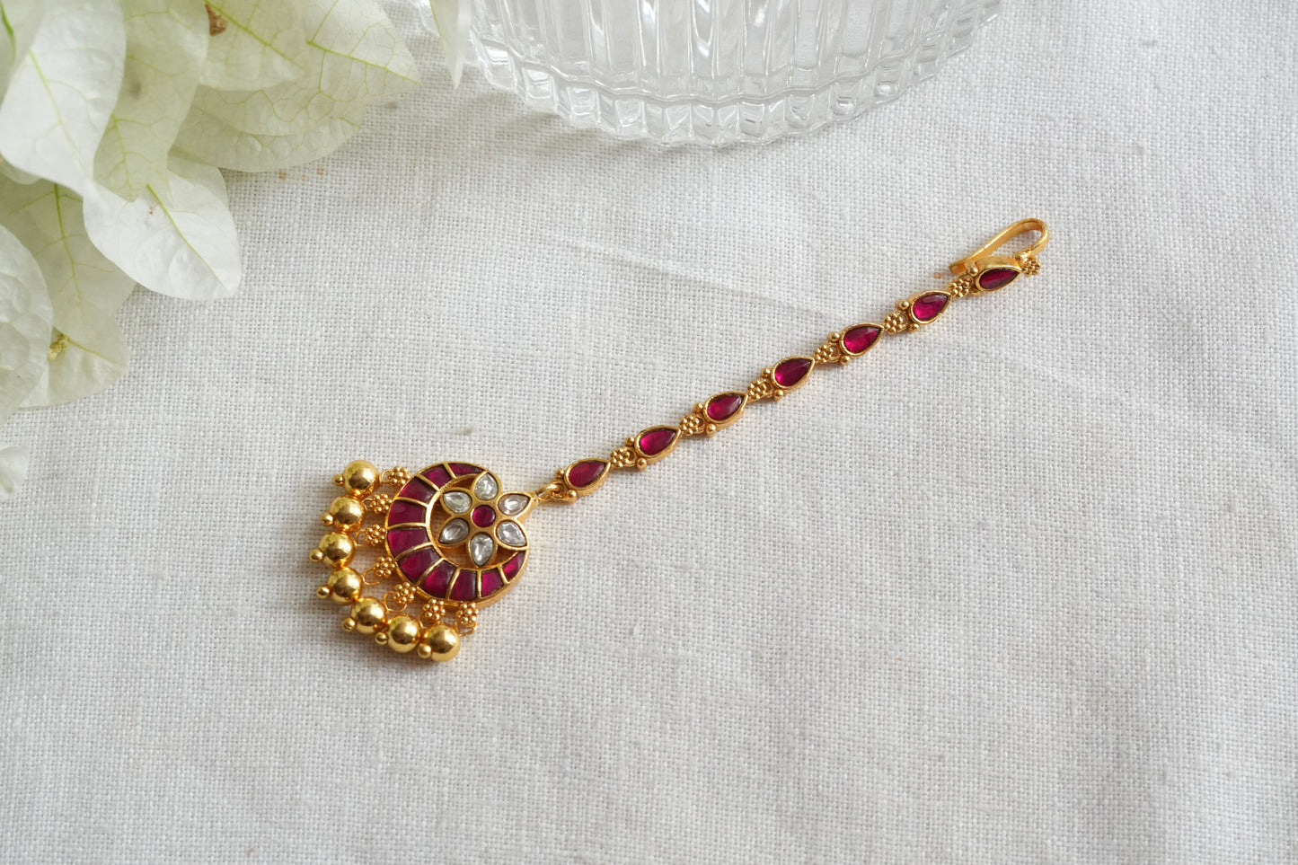 Small kundan Maangtikka (5-1792)(EX)