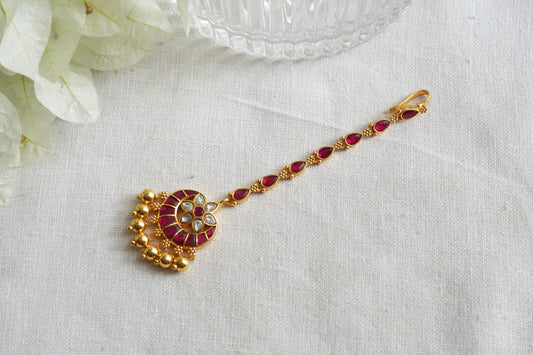 Small kundan Maangtikka (5-1792)(EX)