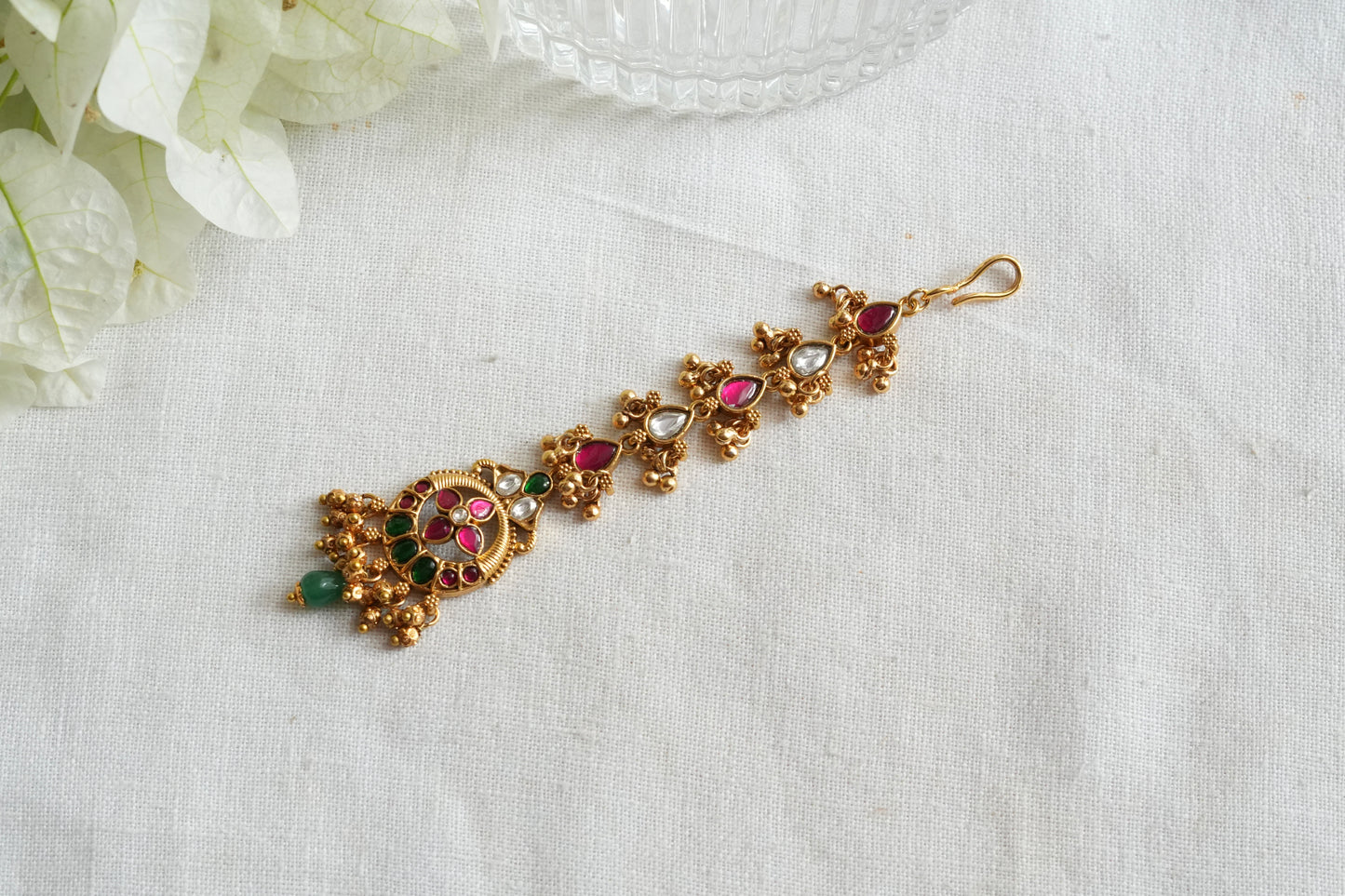 Small kundan Maangtikka (5-1791)(EX)