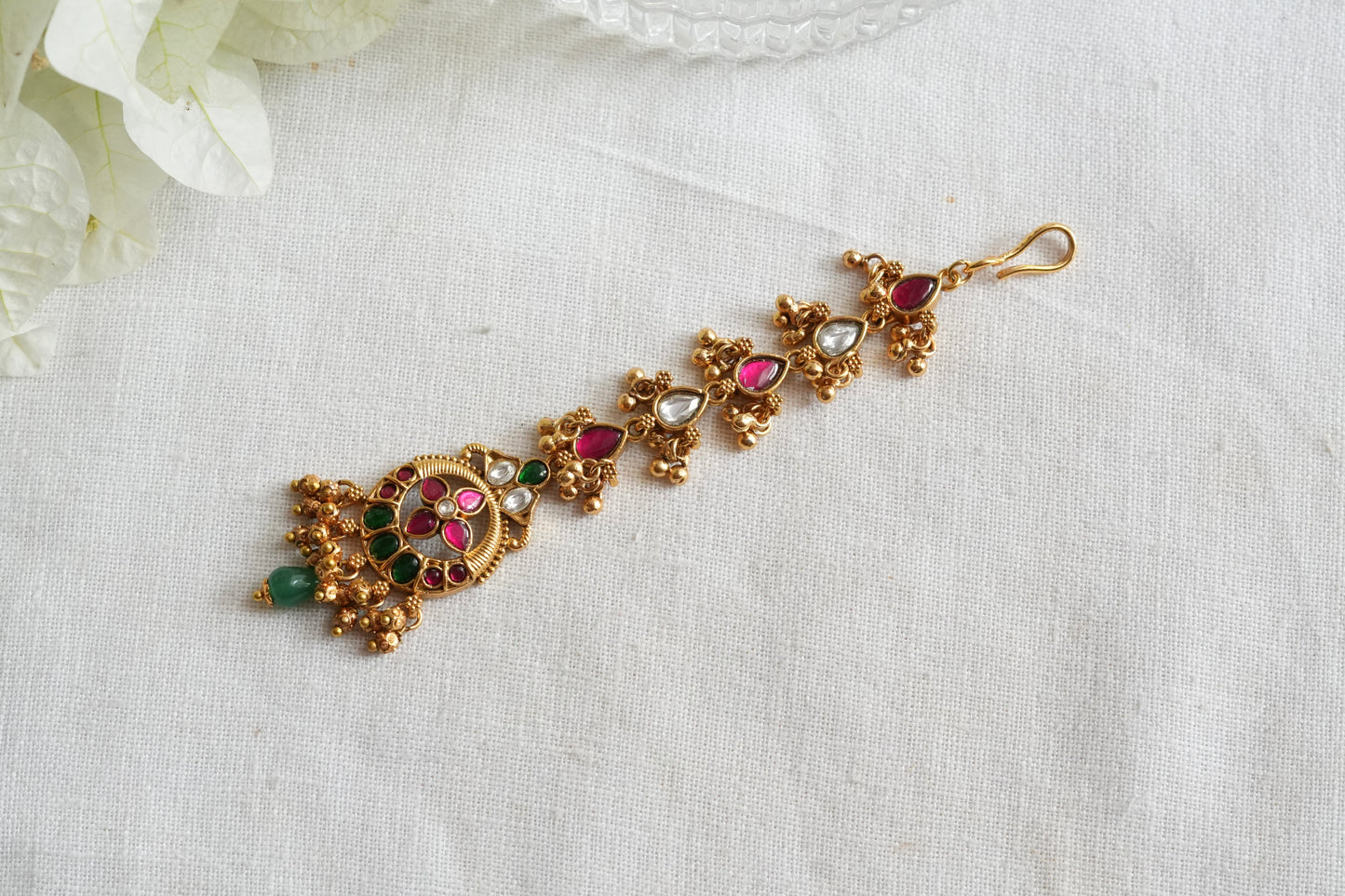 Small kundan Maangtikka (5-1791)(EX)