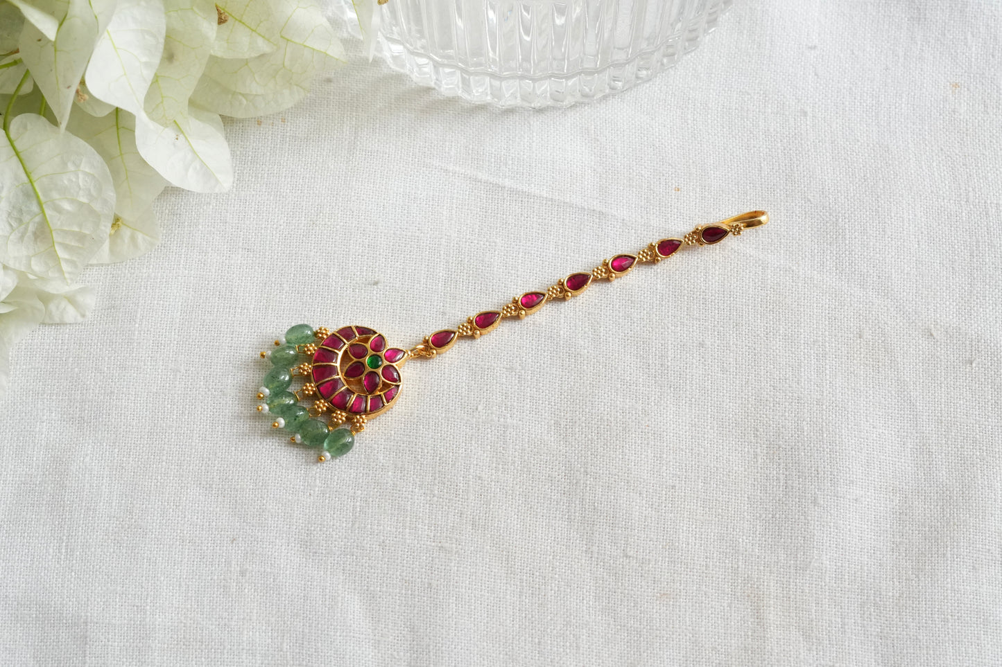 Small kundan Maangtikka (5-1793)(EX)