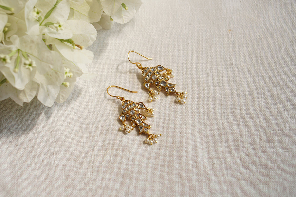 Kundan Fish Earrings (1-5584)(R)