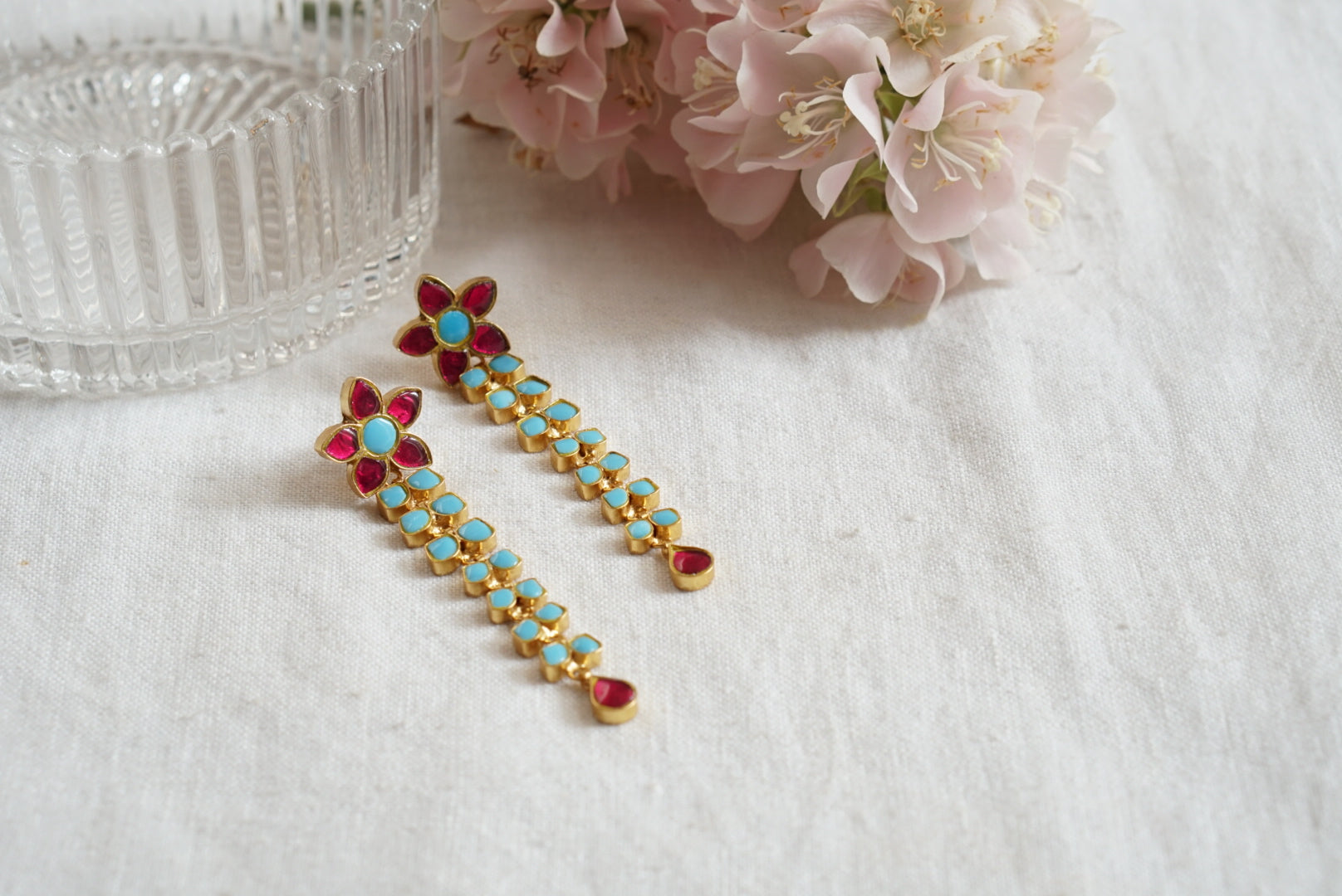 Kundan Earrings  (1-4107)(R) (offer piece) - JEWELSTYLE