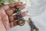 Multistone ad earrings(1-5434)(EX)