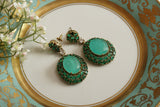 Green Stone Polki Earrings (1-4855)(B)