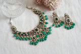 Green Stone Polki  Necklace set(4-7834)(A)