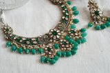 Green Stone Polki  Necklace set(4-7834)(A)