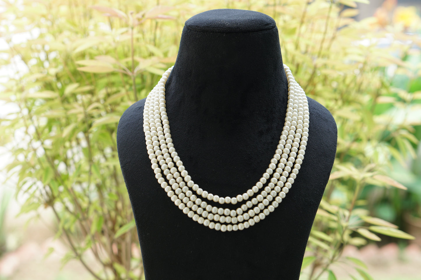 4 Line Pearl Necklace (4-9432)(F)
