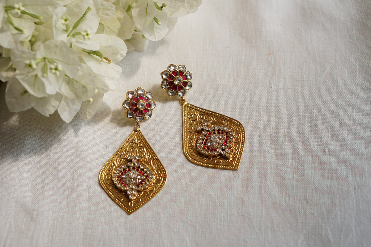 Kundan Earrings (1-5581)(R)