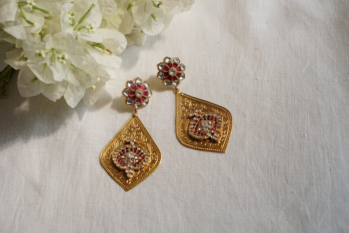 Kundan Earrings (1-5581)(R)